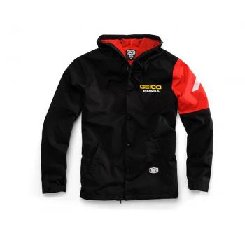 Jacket Hooded 100% Geico/Honda Flux Black XXL