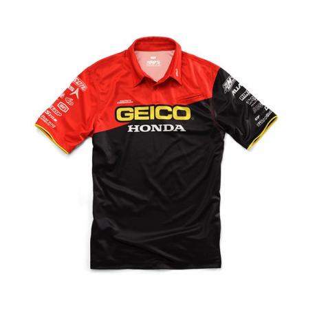 Pit Shirt 100% Geico/Honda Team Black XL