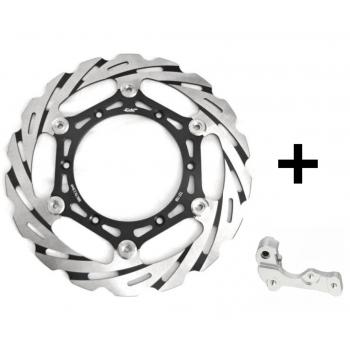 Kit disque avant oversize ZAP YZ 125/250 08-19, YZF 250 07-19, YZF 450 08-19 Oversize 270mm + patte de déport silver