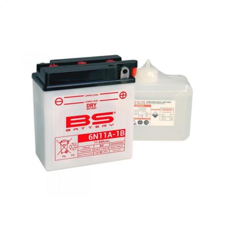 Batterie BS BATTERY 6N11A-1B conventionnelle livrée avec pack acide
