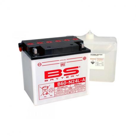 Batterie BS BATTERY B60-N24L-A conventionnelle livrée avec pack acide