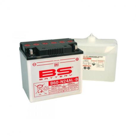 Batterie BS BATTERY B60-N24AL-B conventionnelle livrée avec pack acide