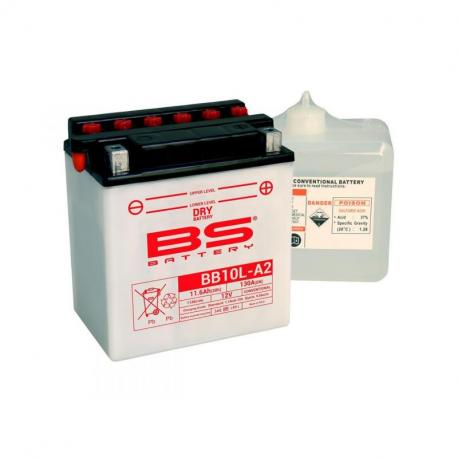 Batterie BS BATTERY BB10L-A2 conventionnelle livrée avec pack acide