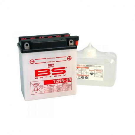 Batterie BS BATTERY 12N5-3B conventionnelle livrée avec pack acide