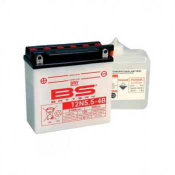 Batterie BS BATTERY 12N5.5-4B conventionnelle livrée avec pack acide