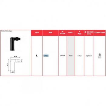Anti-parasite NGK L05EA noir pour bougie avec olive