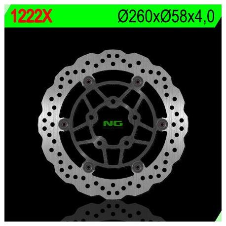 Disque de frein NG 1222X pétale flottant