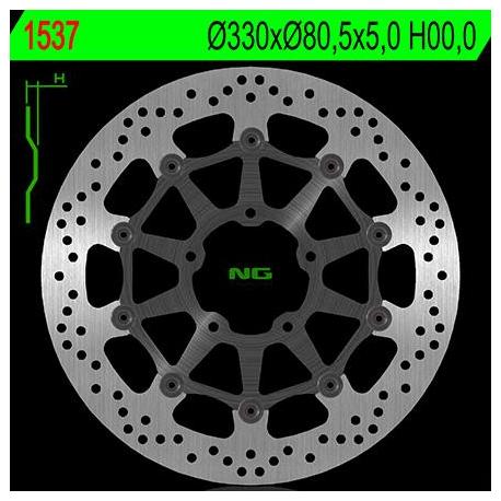 Disque de frein NG 1537 rond flottant