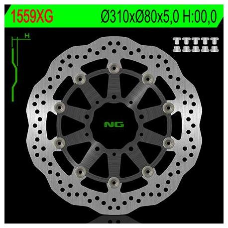 Disque de frein NG 1559XG pétale flottant