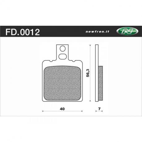 Plaquettes de frein NEWFREN FD0012BA organique