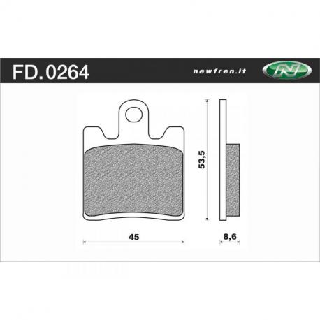 Plaquettes de frein NEWFREN FD0264SE métal fritté