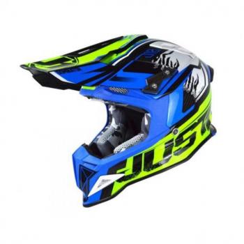 Casque JUST1 J12 Dominator Blue/Neon Yellow taille XS