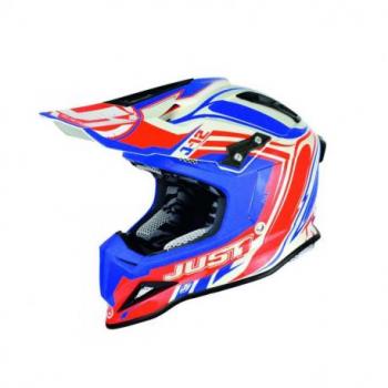 Casque JUST1 J12 Flame Red/Blue taille XS