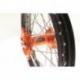 Kit roues complètes avant + arrière ART MX 21x1,60/18x2,15 jante noir/moyeu orange KTM