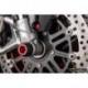 Protections fourche et bras oscillant (axe de roue) LIGHTECH rouge Kawasaki ZX6R - ARKA105ROS