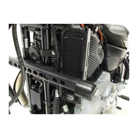 Protection de radiateur (huile) R&G RACING noir Harley Davidson XR1200