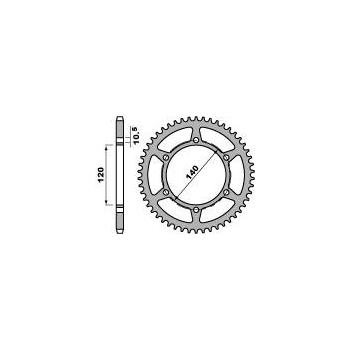 Couronne PBR 37 dents acier standard pas 520 type 475