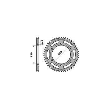 Couronne PBR 45 dents acier standard pas 525 type 300