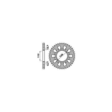 Couronne PBR Racing 42 dents alu ultra-light anodisé dur pas 520 type 4384
