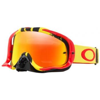 Masque OAKLEY Crowbar Pinned Race Yellow/Red écran Fire Iridium