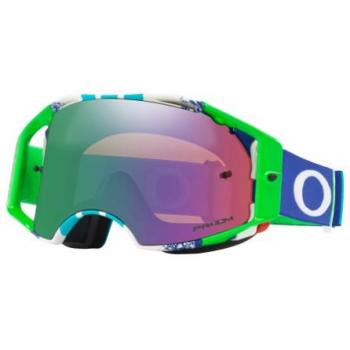 Masque OAKLEY Airbrake Pinned Race Blue/Green écran Prizm MX Jade Iridium