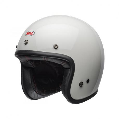 Casque BELL Custom 500 Solid Vintage blanc taille XXL