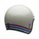 Casque BELL Custom 500 Stripes Pearl blanc taille XS