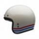 Casque BELL Custom 500 Stripes Pearl blanc taille XS