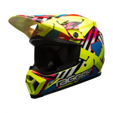 Casque BELL MX-9 MIPS Tagger Gloss Double Trouble Yellow taille L