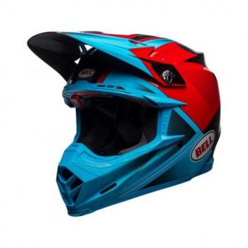 Casque BELL Moto-9 Flex Gloss/Matte Cyan/Red Hound taille XS