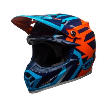 Casque BELL Moto-9 MIPS Gloss Blue/Orange District taille XL