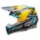 Casque BELL Moto-9 MIPS Tagger Gloss Yellow/Blue/White Assymetric taille XS