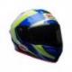 Casque BELL Race Star Gloss White/HI-VIZ Green/Blue Sector taille S