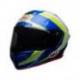 Casque BELL Race Star Gloss White/HI-VIZ Green/Blue Sector taille S