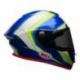 Casque BELL Race Star Gloss White/HI-VIZ Green/Blue Sector taille S