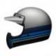 Casque BELL Moto-3 Matte Silver/Black/Blue Stripes taille XS