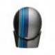 Casque BELL Moto-3 Matte Silver/Black/Blue Stripes taille XS