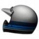 Casque BELL Moto-3 Matte Silver/Black/Blue Stripes taille XXL