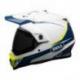 Casque BELL MX-9 Adventure MIPS Gloss White/Blue/Yellow Torch taille XL