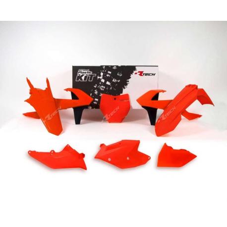 Kit plastique RACETECH orange fluo/noir KTM