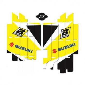 Kit déco de cache radiateur BLACKBIRD Dream Graphic 3 jaune Suzuki RM-Z450