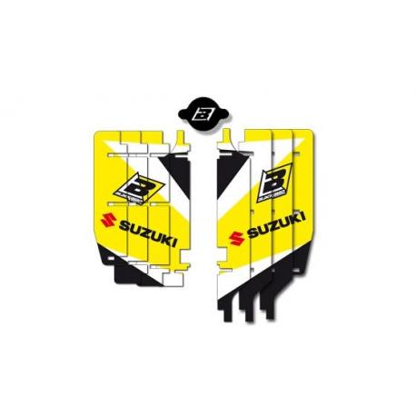 Kit déco de cache radiateur BLACKBIRD Dream Graphic 3 jaune Suzuki RM-Z250