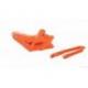 Kit guide chaîne + patin de bras oscillant POLISPORT orange KTM