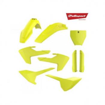 Kit plastique POLISPORT jaune fluo Husqvarna TC/FC