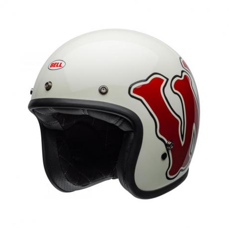 Casque BELL Custom 500 DLX SE RSD WFO Gloss White/Red taille XS