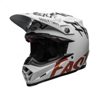 Casque BELL Moto-9 Flex Fasthouse WRWF Matte Gloss White/Red Size M