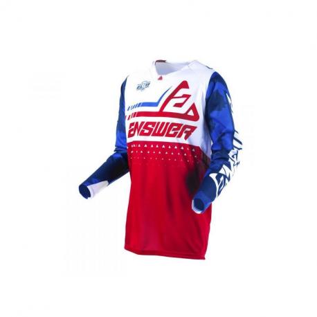 Maillot ANSWER Elite Discord rouge/blanc taille M