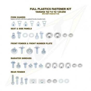 Kit vis complet de plastiques Bolt Yamaha YZ125/250