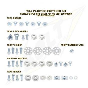 Kit vis complet de plastiques Bolt Honda CRF250R/250X/450X