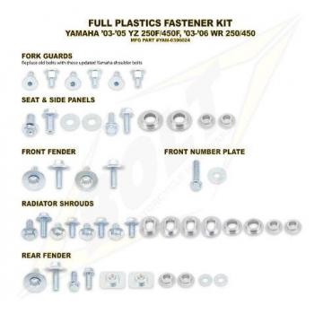 Kit vis complet de plastiques Bolt Yamaha YZ250/450F